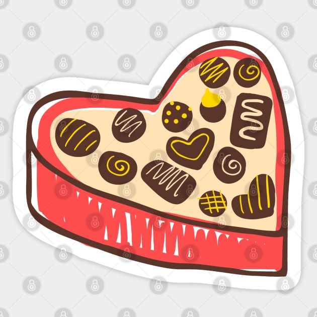 Box Of Chocolates Sticker by blueberrytheta